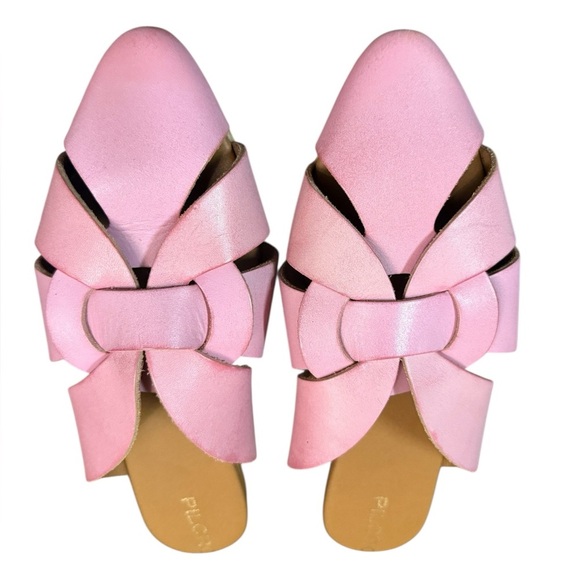 Pilcro Twisted Leather Slide/ Mule Size 38/ US 8 in Pink - Picture 3 of 9